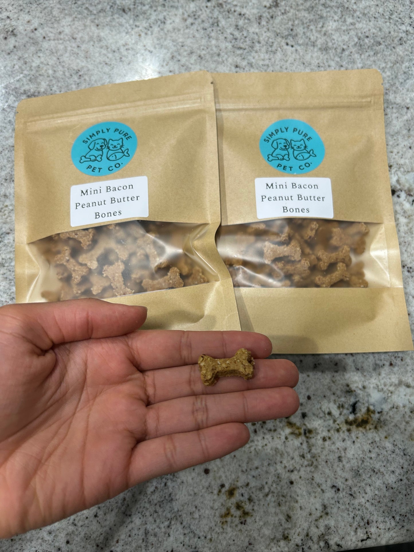 Mini Bacon Peanut Butter Bacon Bones (For Dogs)