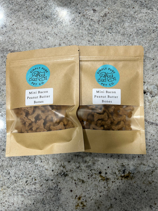 Mini Bacon Peanut Butter Bacon Bones (For Dogs)