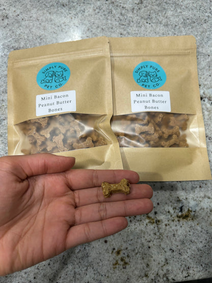 Mini Bacon Peanut Butter Bacon Bones (For Dogs)