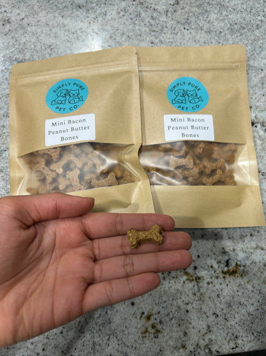 Mini Bacon Peanut Butter Bacon Bones (For Dogs)